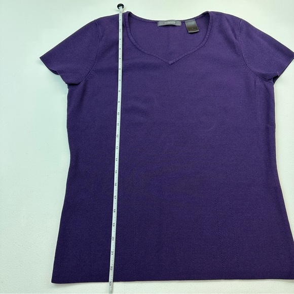 Liz Claiborne Purple Rayon Top Short Sleeved - Picture 5 of 8